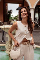 The Bijou Belt - Marbled Bisque Non esile